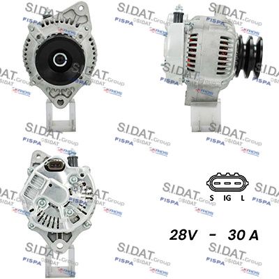 Генератор SIDAT A24DE0132A2 для TOYOTA LAND CRUISER