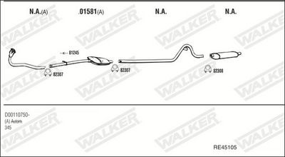 Изпускателна система WALKER RE45105