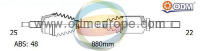 Multiparts 18-162311 Полуось в сборе для PEUGEOT 306 (Пежо 306)