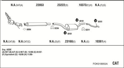SISTEM DE ESAPAMENT WALKER FOK018955A