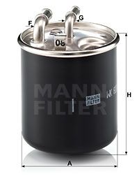 Топливный фильтр MANN-FILTER WK 820/2 x для MERCEDES-BENZ VIANO
