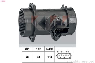 Przepływomierz masowy powietrza KW 491 442