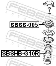 SBSS-005 Опора заднего амортизатора  FEBEST FEBEST 