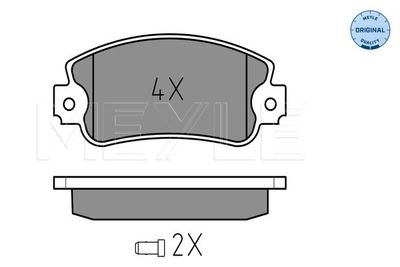 Комплект тормозных колодок, дисковый тормоз MEYLE 025 209 5018/W для SEAT RONDA