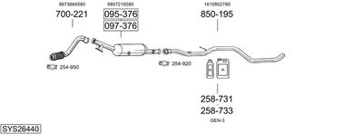 Układ wydechowy BOSAL SYS26440