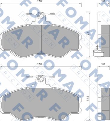 Комплект тормозных колодок, дисковый тормоз FOMAR Friction FO 638381 для HYUNDAI GRACE