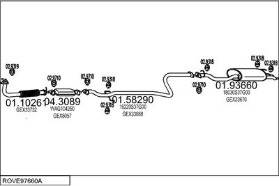 SISTEM DE ESAPAMENT MTS ROVE97660A004721