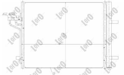 Конденсатор, кондиционер ABAKUS 017-016-0040 для FORD TOURNEO