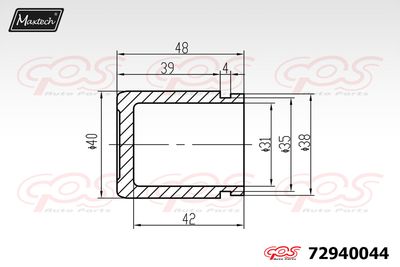 Поршень, корпус скобы тормоза MAXTECH 72940044 для LEXUS IS