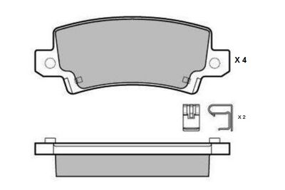 Комплект тормозных колодок, дисковый тормоз E.T.F. 12-1070 для SUZUKI LIANA