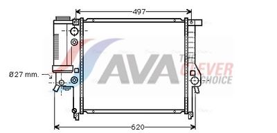радиатор, охлаждане на двигателя AVA Clever Choice BW2125