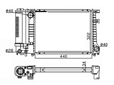 RADIATOR RACIRE MOTOR NRF 53426A 4