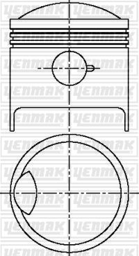 Поршень YENMAK 31-03751-000 для FIAT 1500