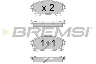 BREMSI BP3788 Гальмівні колодки 