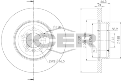 спирачен диск ICER 78BD3555-2