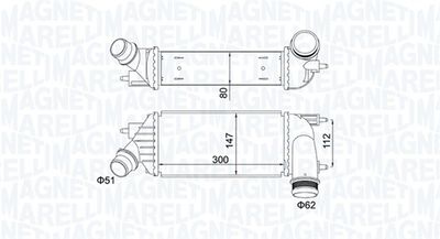 Интеркулер MAGNETI MARELLI 351319204140 для PEUGEOT 807