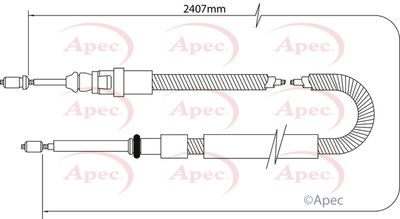 Cable Pull, parking brake APEC CAB1034