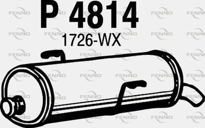FENNO P4814 Глушитель выхлопных газов  для PEUGEOT 206 Наклонная задняя часть (2A/C) 1.6 16V