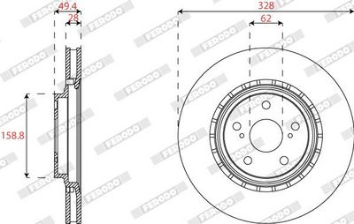 BREMSSCHEIBE FERODO DDF2518C 1