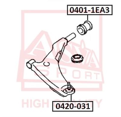 Шарнир независимой подвески / поворотного рычага ASVA 0420-031 для MITSUBISHI GALANT