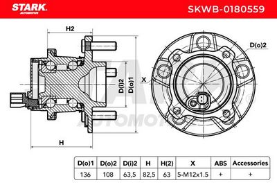 комплект колесен лагер STARK SKWB-0180559