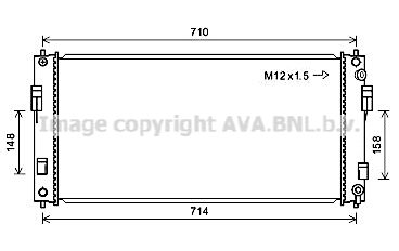 Радиатор, охлаждение двигателя AVA QUALITY COOLING DN2391 для NISSAN LEAF