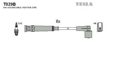 комплект запалителеи кабели TESLA T029B