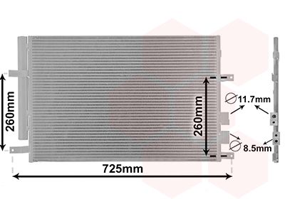 VAN WEZEL 01005097 Радиатор кондиционера  для ALFA ROMEO 159 (Альфа-ромео 159)