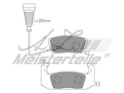 комплект спирачно феродо, дискови спирачки A.Z. Meisterteile AZMT-44-022-2375