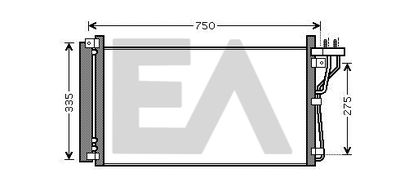 Конденсатор, кондиционер EACLIMA 30C28031 для KIA MAGENTIS