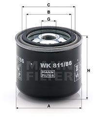 Топливный фильтр MANN-FILTER WK 811/86 для TOYOTA DYNA