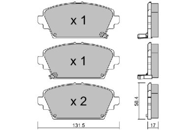 AISIN BPHO-1901 Тормозные колодки и сигнализаторы  для HONDA ACCORD VI (CK, CG, CH, CF) 2.0 i (CG9)