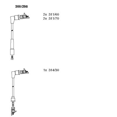 Комплект проводов зажигания BREMI 300/298 для HONDA JAZZ