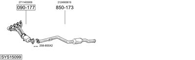 Układ wydechowy BOSAL SYS15099