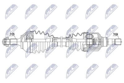 Приводной вал NTY NPW-PE-055 для CITROËN C3