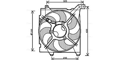 VENTILATOR RADIATOR AVA QUALITY COOLING KA7517