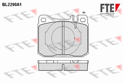 Комплект тормозных колодок, дисковый тормоз FTE 9010698 для MERCEDES-BENZ 123