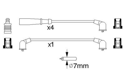 Комплект проводов зажигания BOSCH 0 986 356 921 для TOYOTA CELICA