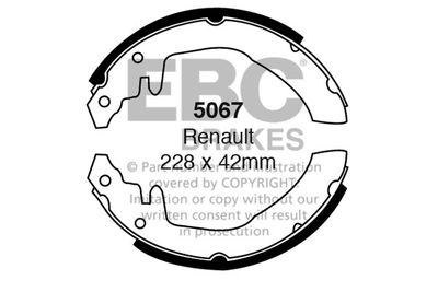 Комплект тормозных колодок EBC Brakes 5067 для RENAULT 16