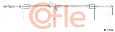 Тросик, cтояночный тормоз COFLE 10.9868 для MERCEDES-BENZ SPRINTER