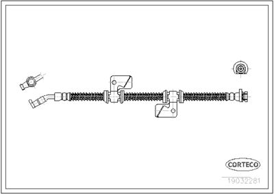 CORTECO 19032281 Тормозной шланг  для LAND ROVER RANGE ROVER II (P38A) 3.9 4x4