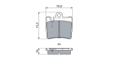 Brake Pad Set, disc brake 0 986 424 830