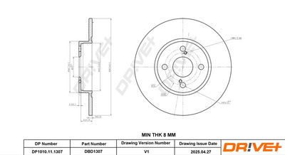 спирачен диск DR!VE+ DP1010.11.1307