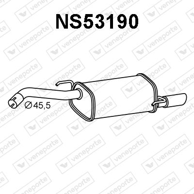 VENEPORTE NS53190 Глушитель выхлопных газов  для NISSAN MICRA III (K12) 160 SR