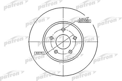 Тормозной диск PATRON PBD4147 для FORD MONDEO