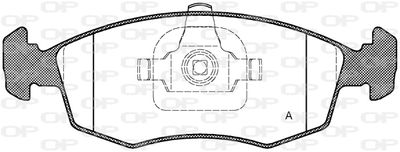 Комплект тормозных колодок, дисковый тормоз OPEN PARTS BPA0172.35 для FIAT STRADA