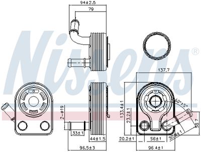 ÖLKüHLER MOTORöL NISSENS 90970 5