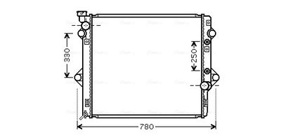 RADIATOR RACIRE MOTOR AVA QUALITY COOLING TOA2478