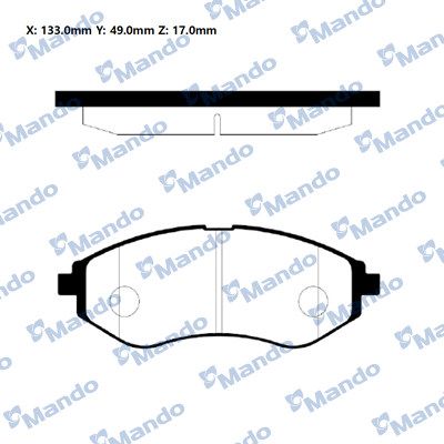 Комплект тормозных колодок, дисковый тормоз MANDO RMPD04 для DAEWOO EVANDA