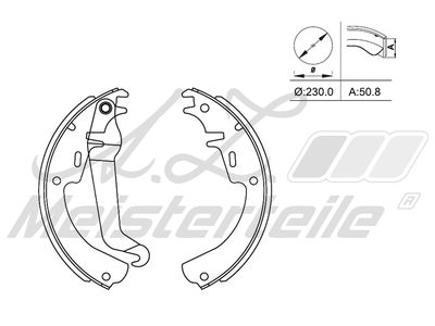 комплект спирачна челюст A.Z. Meisterteile AZMT-44-026-1298
